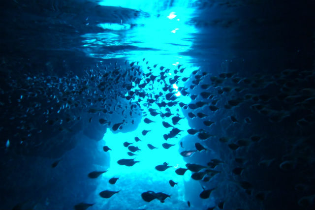 伊良部島の青の洞窟内部