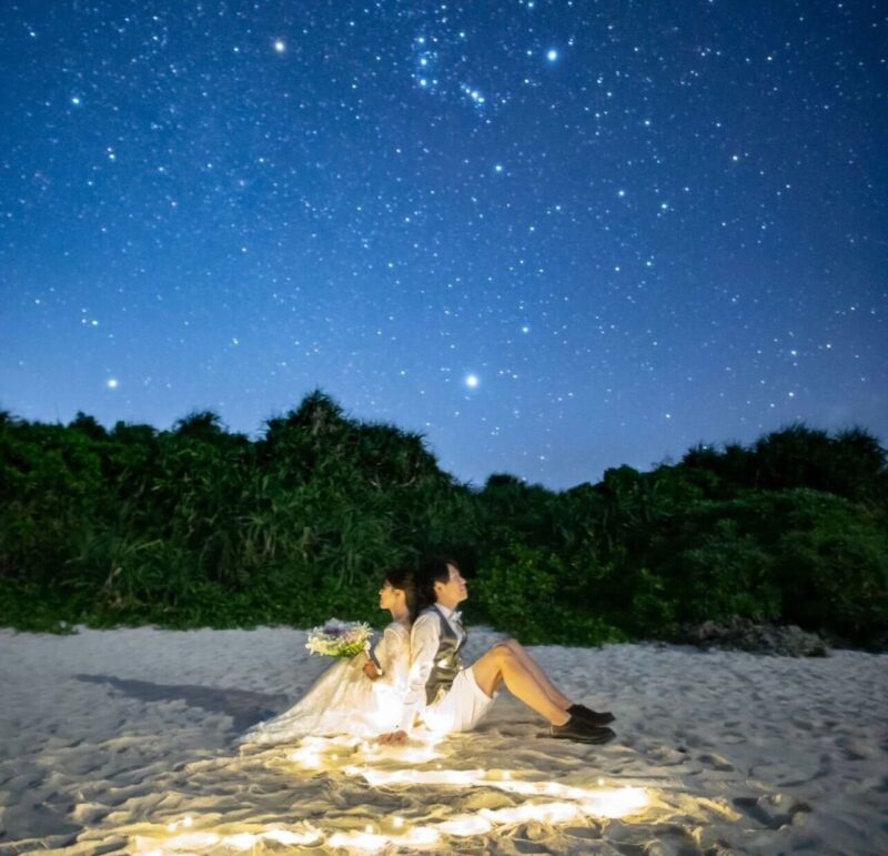 【宮古島/1組貸切】星空フォトウェディング撮影プラン☆プロが撮る感動の星空ウエディング！受賞歴のあるカメラマンがご案内♪（No.991）