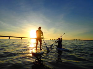 宮古島の夕方のSUP
