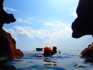 宮古島鍾乳洞のパンプキンホール