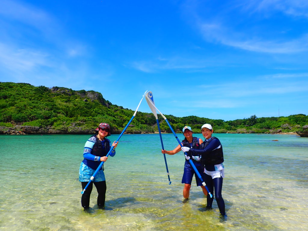 宮古島ビーチSUP、友達と