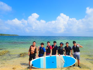 宮古島ビーチSUP、団体