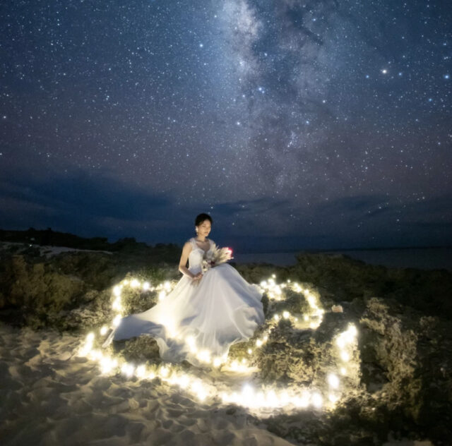 【宮古島/1組貸切】フォトコンテスト受賞のカメラマンがご案内！特別な星空フォトウェディングプラン