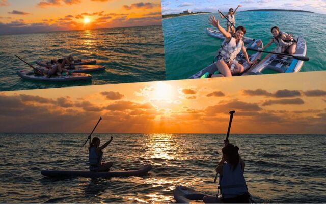 サンセット　SUP