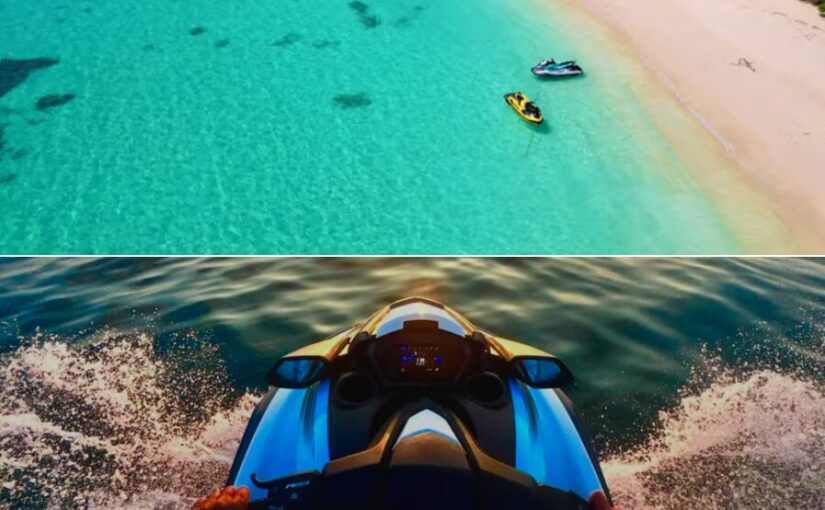 ジェットスキー、ユニの浜