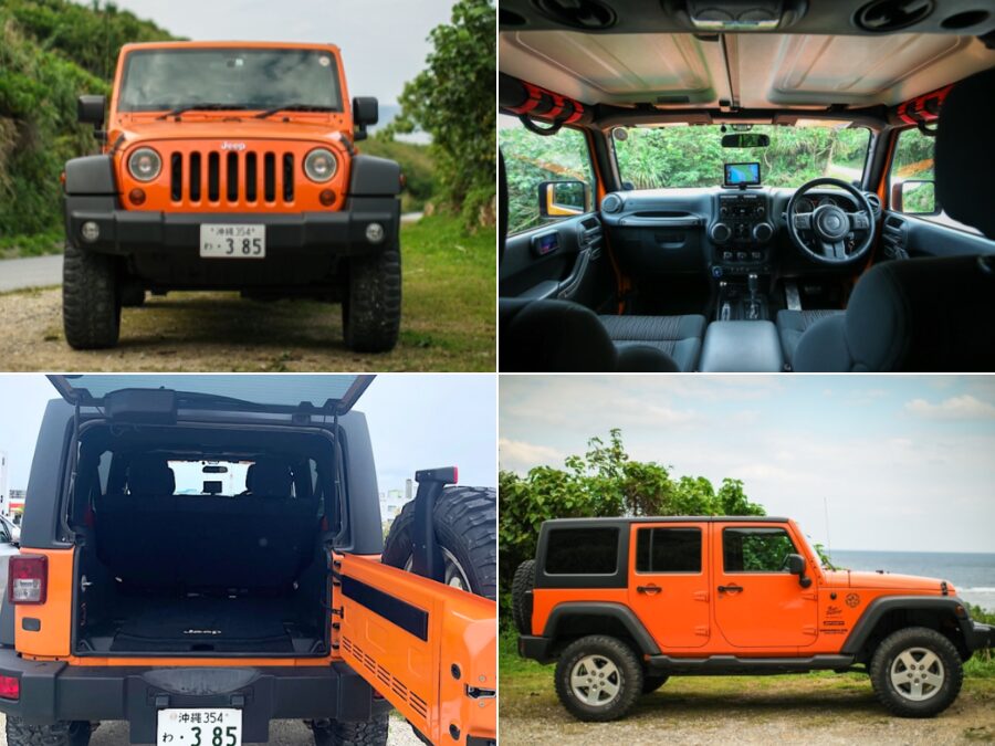 【宮古島・レンタカー】Jeep ラングラーアンリミテッドサハラ《最大5名乗り》カーナビ付き＜宮古空港・下地島空港・各ホテルへの無料送迎・荷物の無料配達サービスあり＞（No.r45）