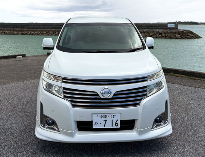 【宮古島・レンタカー】エルグランド（日産）《最大7名乗り》カーナビ付き＜宮古空港・下地島空港・各ホテルへの無料送迎・荷物の無料配達サービスあり＞（No.r9）