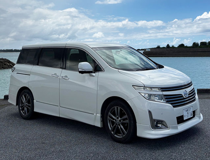 【宮古島・レンタカー】エルグランド（日産）《最大7名乗り》カーナビ付き＜宮古空港・下地島空港・各ホテルへの無料送迎・荷物の無料配達サービスあり＞（No.r9）
