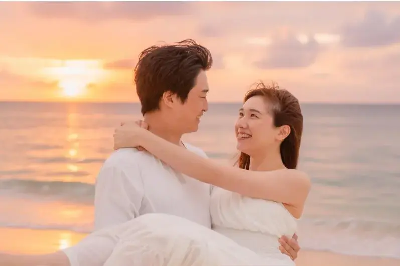 【宮古島/約30分】絶景サンセット♪前浜ビーチで思い出フォトプラン☆当日予約OK◎30分以内で撮影＆当日納品！〈口コミ投稿で＋5カット特典あり〉（No.766）