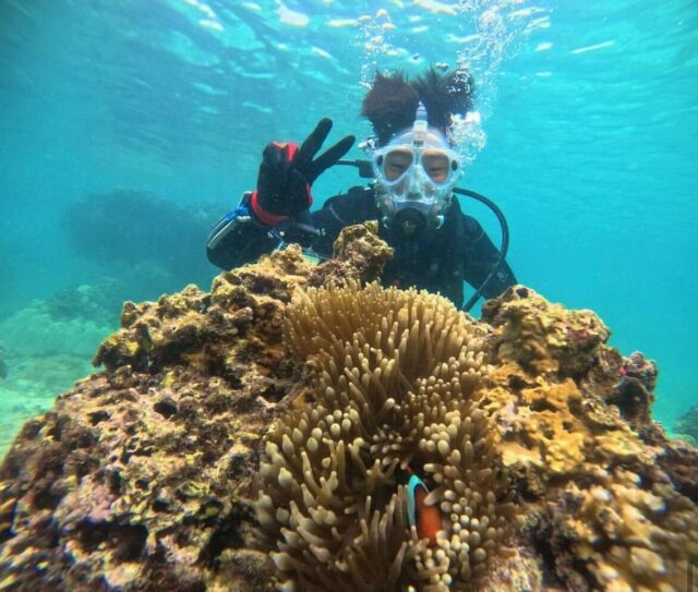 【宮古島/伊良部島/下地島】神秘的な地形エリアへ☆貸切で安心！2diveボート体験ダイビング午前半日ツアー＜キャンセル料無料＆送迎可能＞GoProレンタル付き