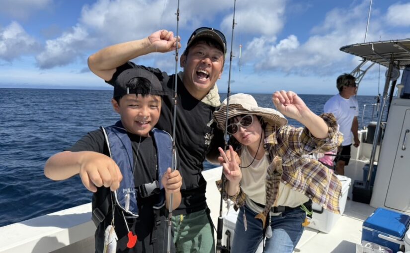 宮古島、釣り、家族