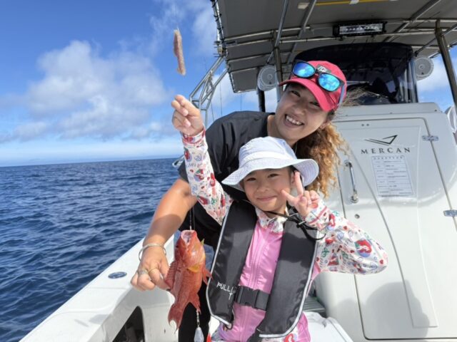 宮古島、釣り、家族