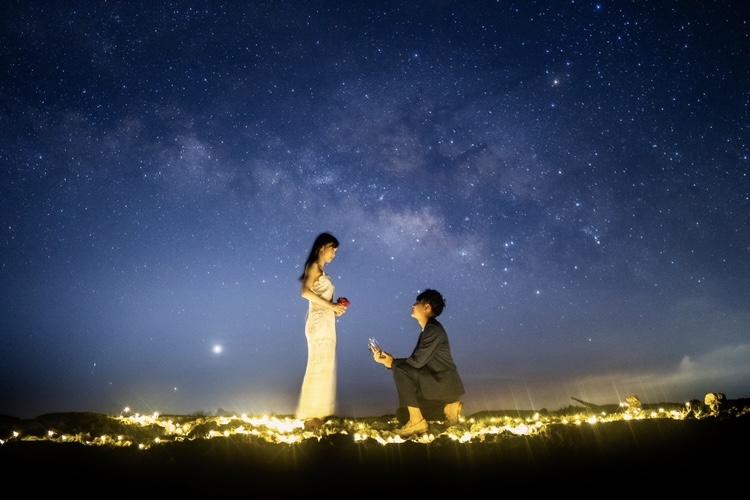 【宮古島/夜】当日予約OK☆星空専門プロカメラマンが撮影！おしゃれな装飾付き星空フォト体験★プレミアムプラン（No.1000）
