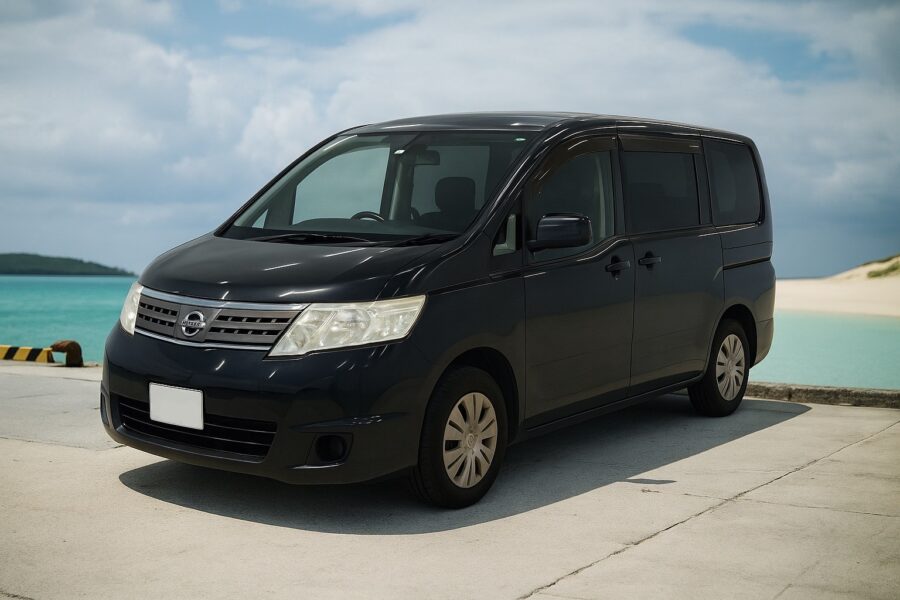 【宮古島・レンタカー】日産セレナ・ブラック《最大7名乗り》カーナビ付き＜宮古空港・下地島空港・各ホテルへの無料送迎・荷物の無料配達サービスあり＞（No.r48）