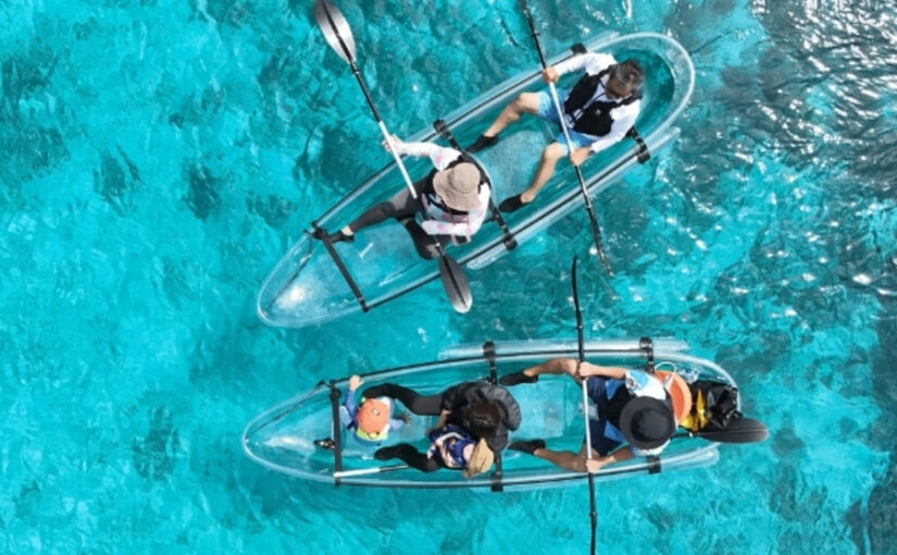 【宮古島/約2時間】0歳から参加OK！絶景クリアカヤックツアー☆1組貸切で子連れ旅行も安心♪全額返金保証あり＜ドローン撮影付き＞（No.994）