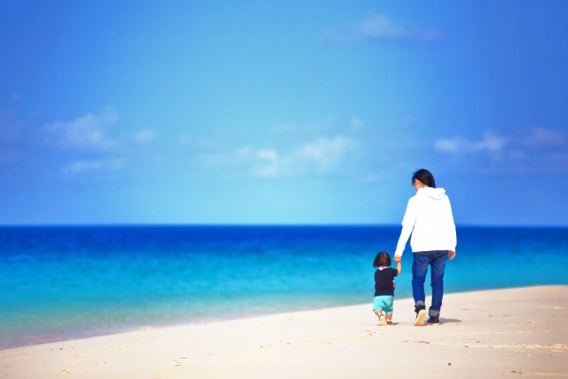 与那覇前　ビーチ　のんびり