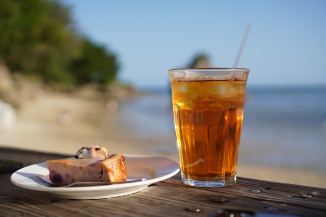 自然感じるカフェ